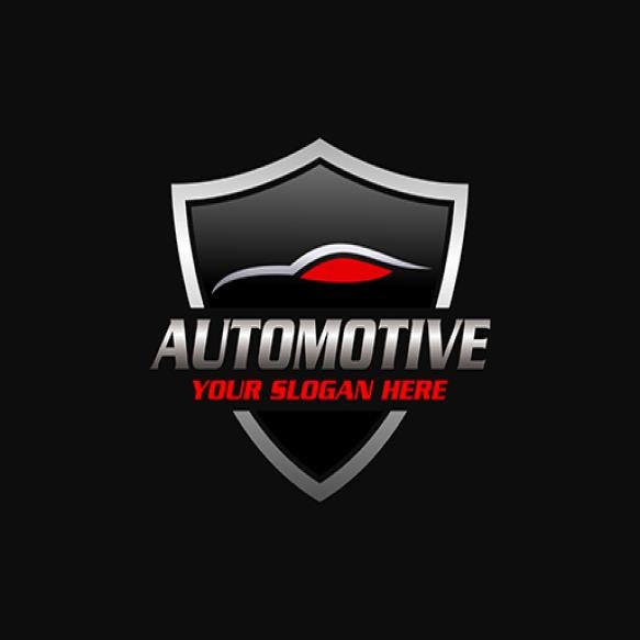 Metallic Badge Automotive Vector Logo Template