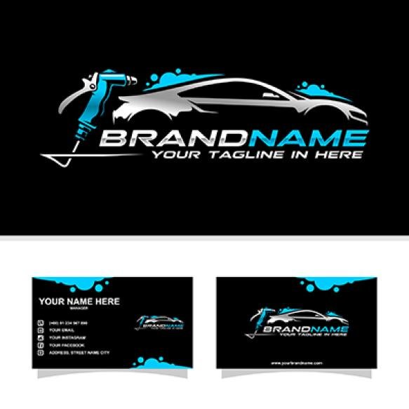 Washing Car With Business Card