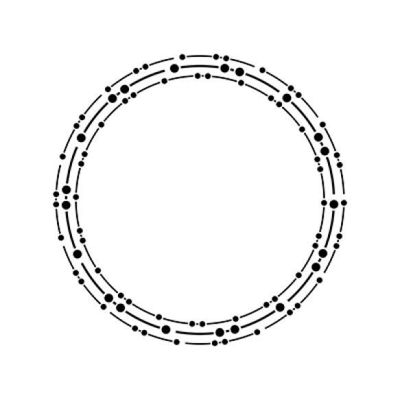 Abstract Circle Line Art Technology Frame Vector