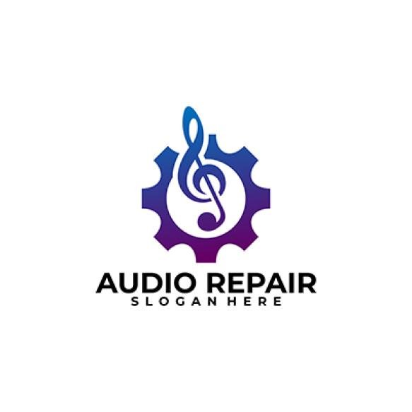 Audio Repair Logo Vector Design Template