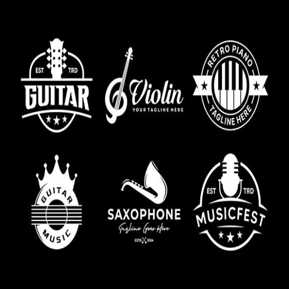 Country Music Emblem Logo Design Retro Style