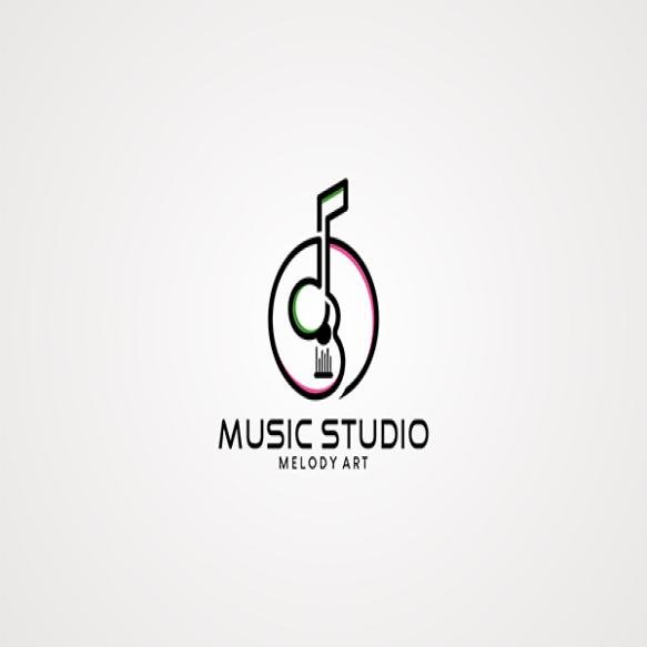 Guitar Music Tone Icon Symbol Logo Design