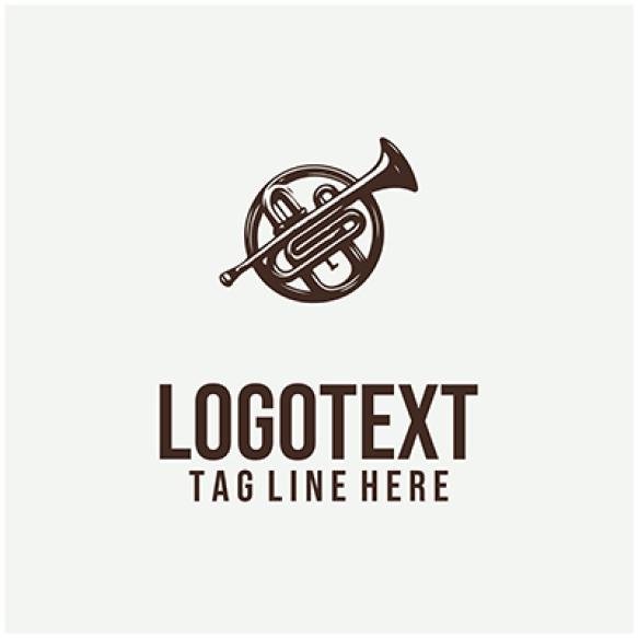 Jazz Trumpet Logo Vector Illustration (2)