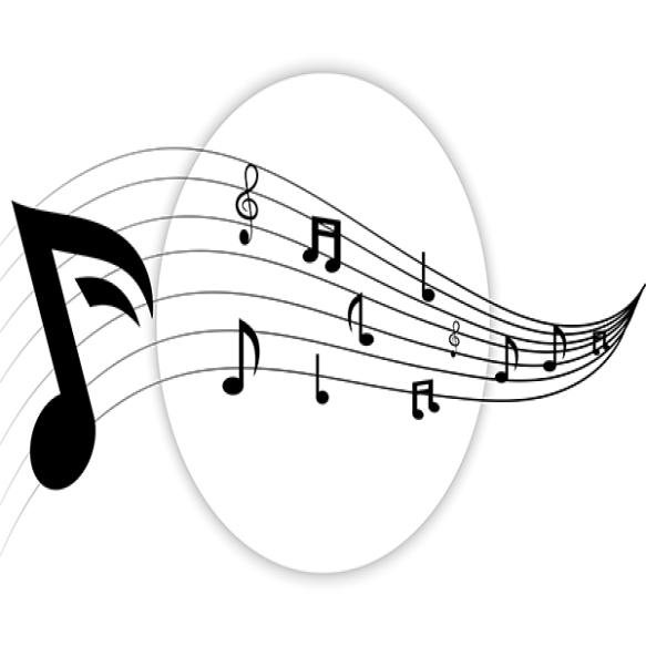 Music Icons Symbols Illustration With Circle