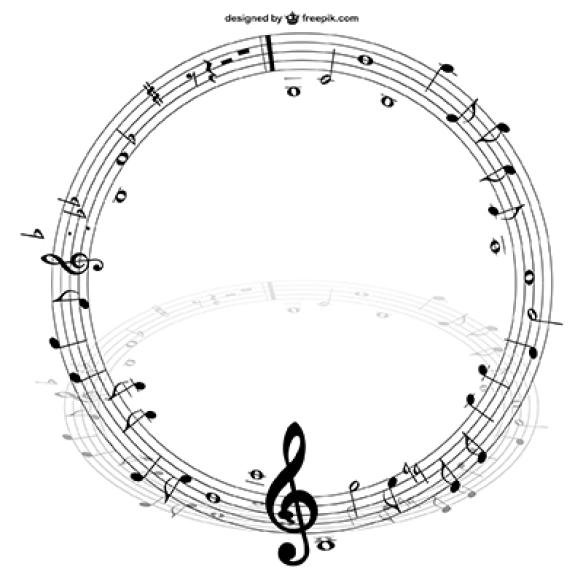 Music Notes Circle Vector