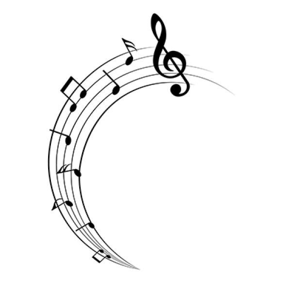 Music Notes Musical Design Element Isolated White Background Vector Illustration