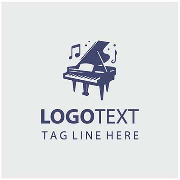 Piano Logo Vector Illustrations