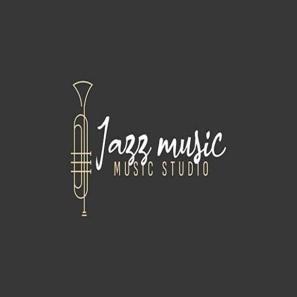 Trumpet Logo Design Generate Melody Musical Jazz Instrument Vector Sketch Illustration (1)