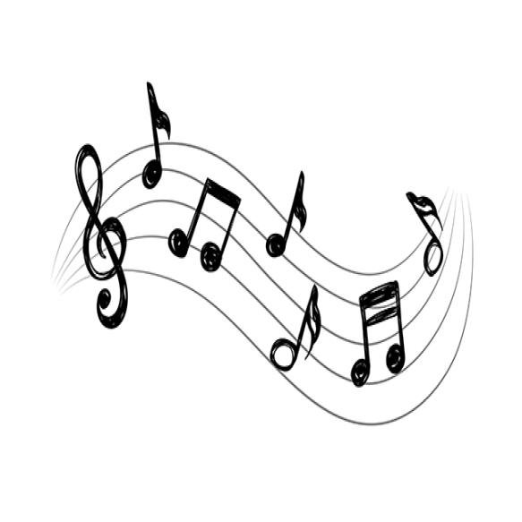 Vector Doodle Music Sign Hand Drawn Illustration