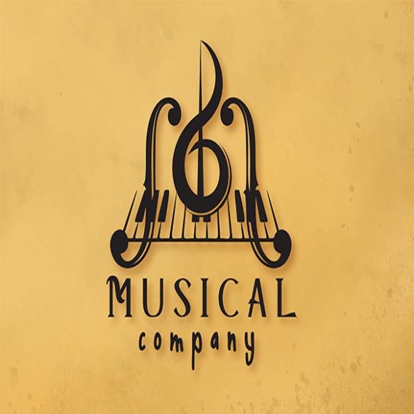 Violin Piano Key Musical Instrument Logo Designs