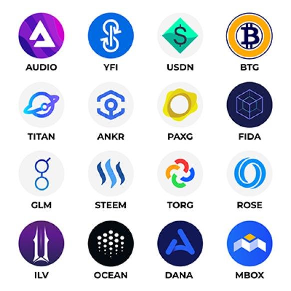 Collection 3d Cryptocurrency Coins