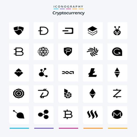 Creative Cryptocurrency 25 Glyph Solid Black Icon Pack Such As Stratis Crypto Currency Crypto Crypto
