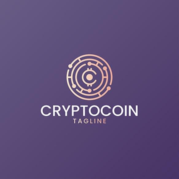 Crypto Coin Logo Symbol With Initial Letter C Premium Vector