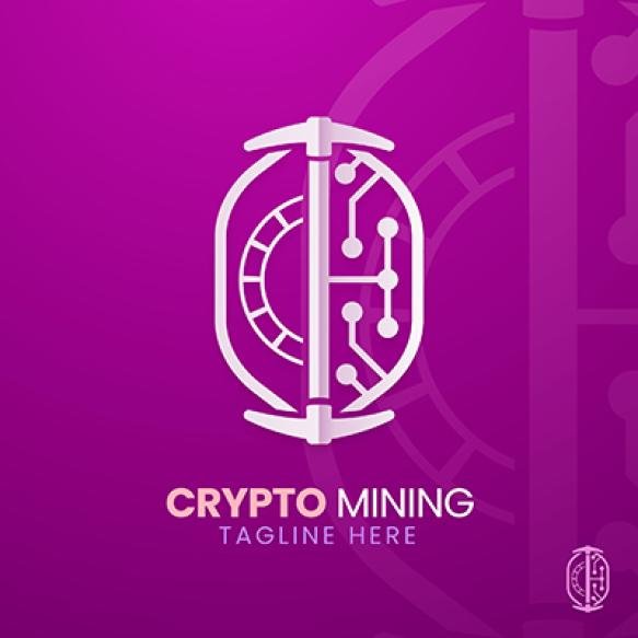 Crypto Mining Logo Template