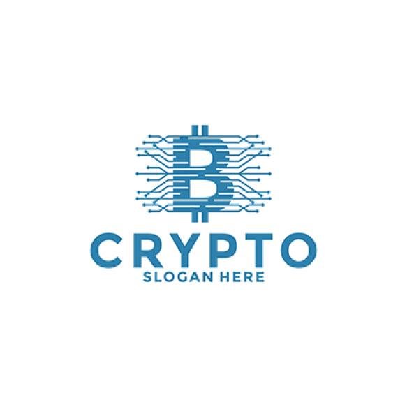 Digital Crypto Currency Logo With Blockchain Technology Financial Technology Fintech Logo Vector (1)