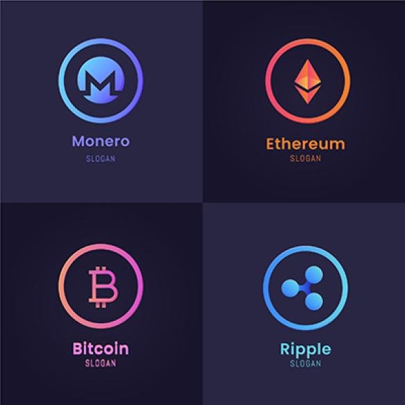 Flat Design Crypto Logo Collection