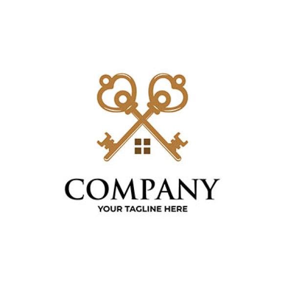 Key House Logo Vector Design