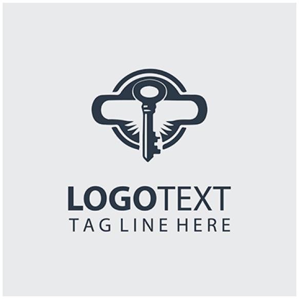 Key Wings Logo Vector Illustrations