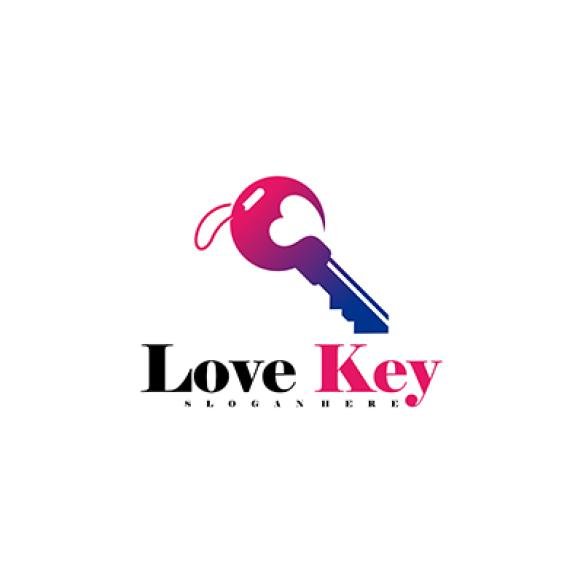 Love Key Logo Vector Design Icon