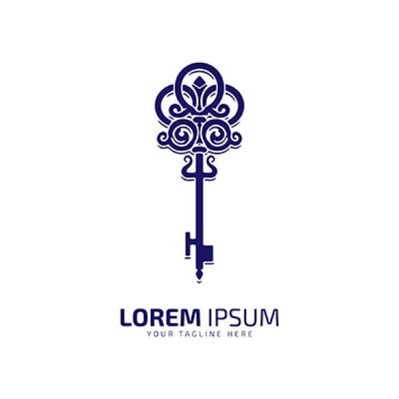 Minimal Abstract Logo Key Vector Key Icon Home Key Silhouette Isolated Template Design Old Design Ke
