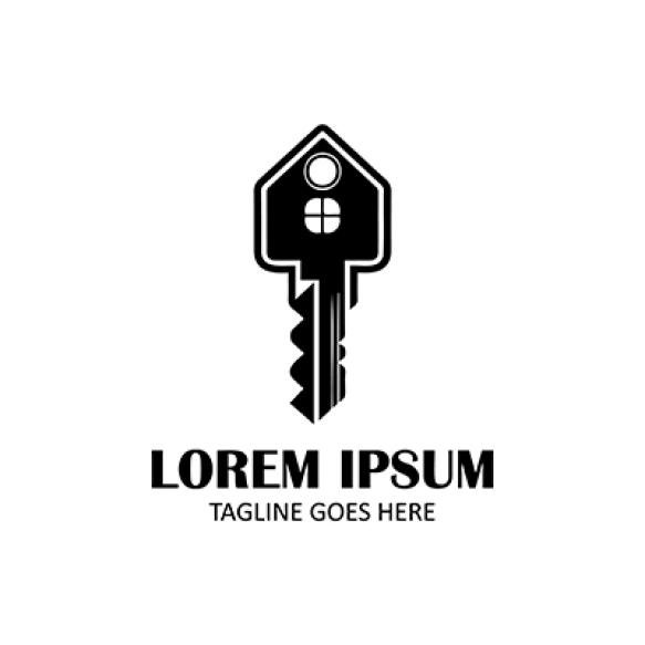 Silhouette Home Key Logo Design