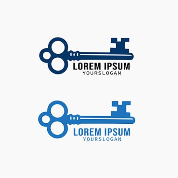 Vector Key Logo Icon Design Template