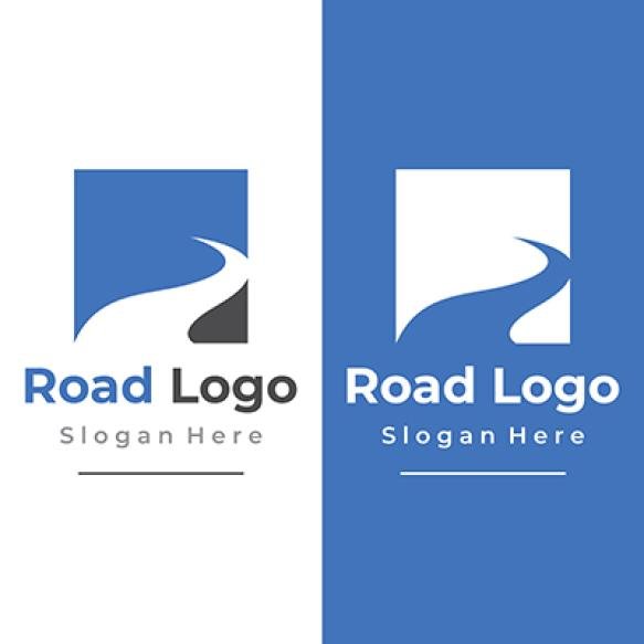 Logo Design Template Highway Asphalt Road Route Trafficlogo Can Be Business Sign Company