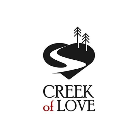 Simple Creek Logo Template With River Pine Tree