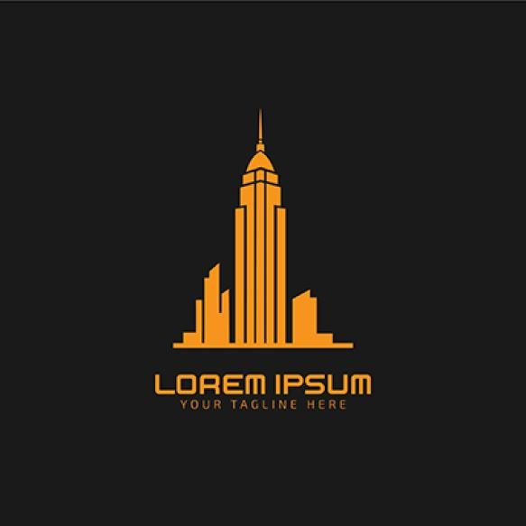 Modern City Building Tower Logo Icon Vector Template