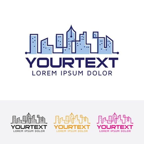 Write City Vector Logo Template