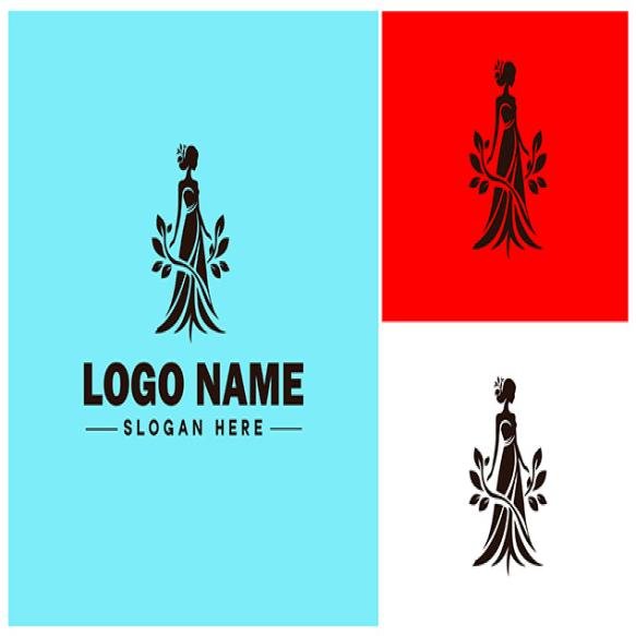 Fashion Boutique Icon Clothing Store Fashion Shop Apparel Boutique Flat Logo Sign Symbol Editable Ve