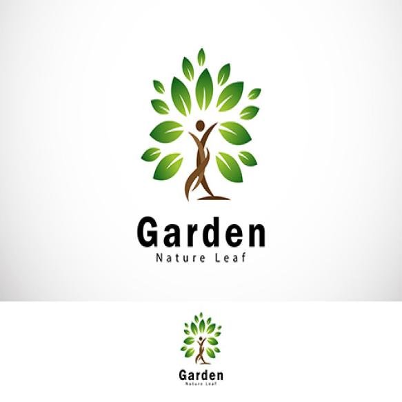 Garden Logo Creative Nature Tree People Leaf Logo Creative Health Life