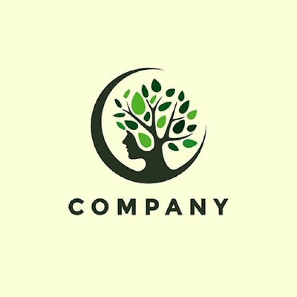 Modern Mental Health Nature Logo Illustration Design