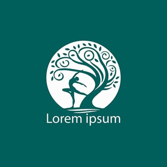 Yoga Logo With Tree Person Doing (1)
