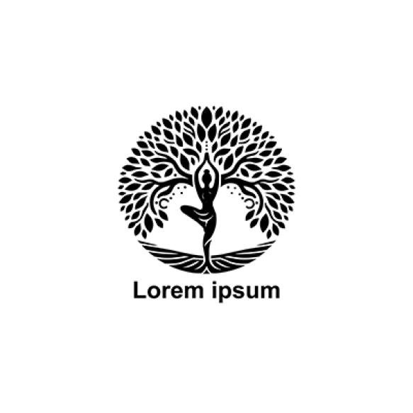 Yoga Tree Logo White Background