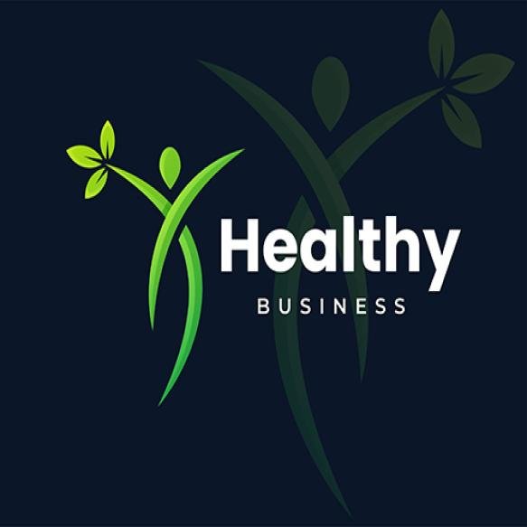 Happy Healthy People Leaf Logo Design