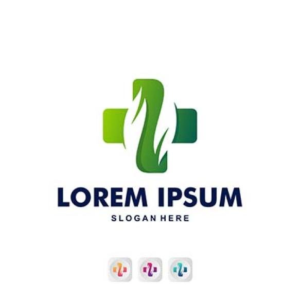 Medical With Leaf Logo Premium