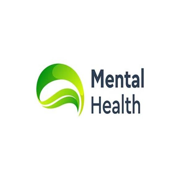 Mental Health Logo Design With Brain Leaf Concept