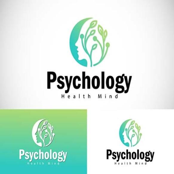 Psychology Logo Creative Health Mind Mental Smart Nature Leave Design Concept