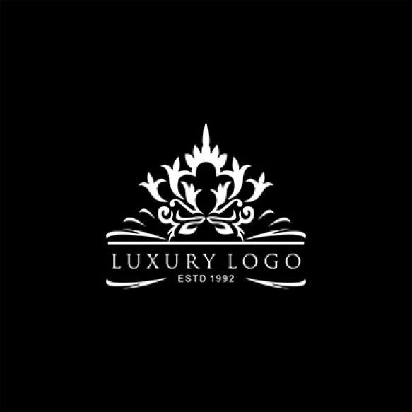 Black White Luxury Elegant Flat Logo Design