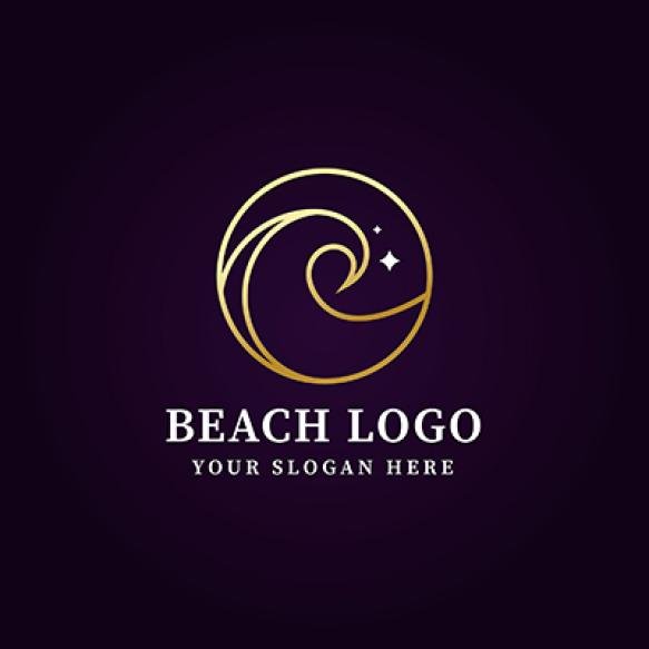 Gradient Beach Logo Template