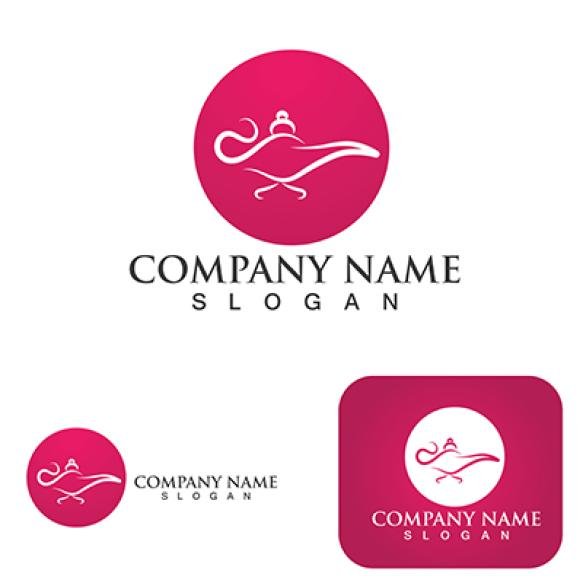 Magic Lamp Logo Icon Vector Image