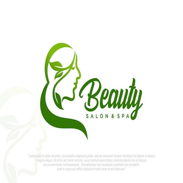 Natural Beautiful Woman39s Face Logo Design Beauty Salon Vector Illustration