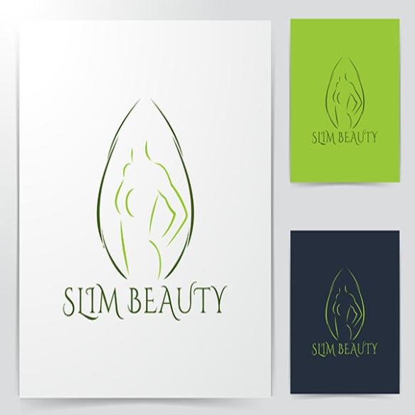 Slim Beauty Woman Nutrition Diet Organic Logo Ideas Inspiration Logo Design Template Vector Illustra