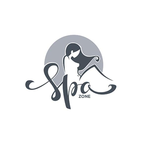 Spa Beauty Logo With Image Girl Lettering Composition