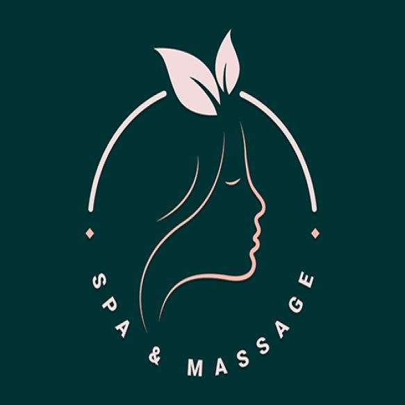 Spa Massage Logo Template Nature Minimal Design Vector