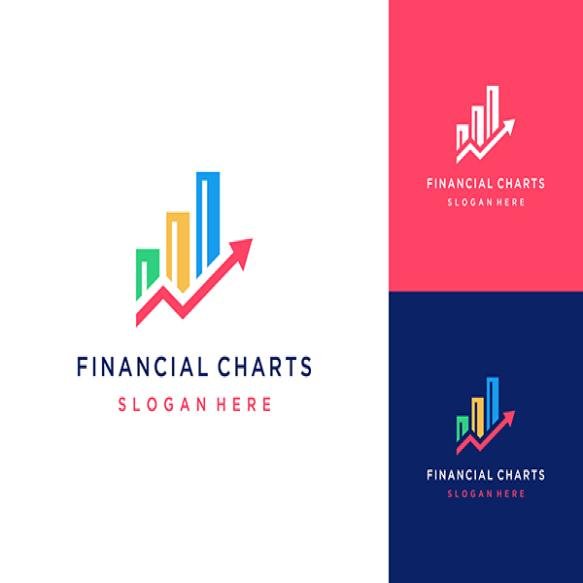 Financial Increment Logo Design Bar Chart With Up Arrow