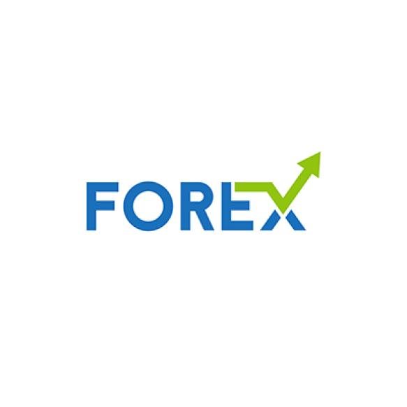 Forex Word With Arrow Vector Logo Icon Template