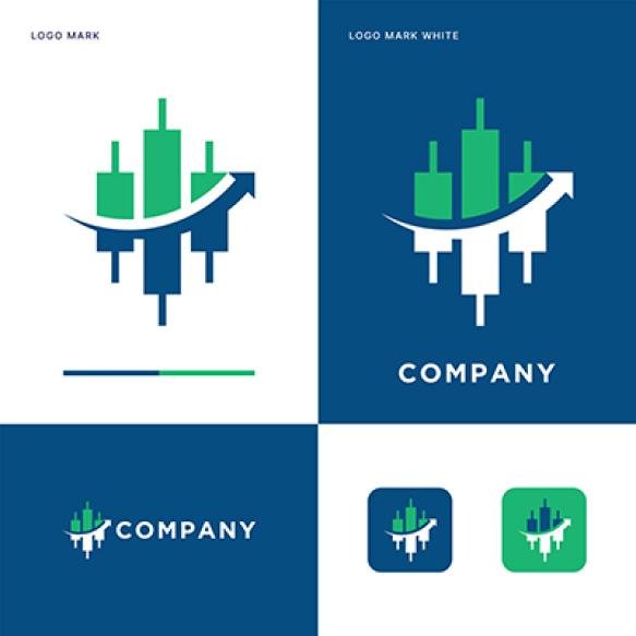 Trading Logo Vector Icon Illustration Design