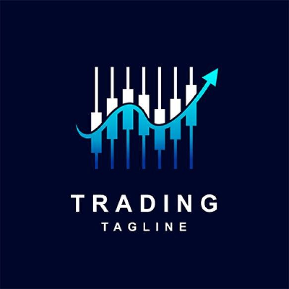 Trading Logo With Chart Concept